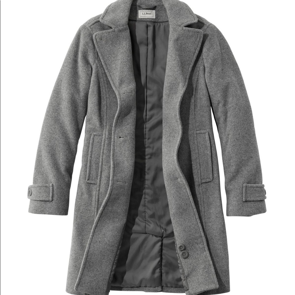 LL Bean Classic Lambswool Polo Coat Bellandi